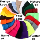 Заводская цена! Бесплатный дизайн логотипа на заказ, зимняя короткая Шапка-бини из дыни, теплая шапка, Повседневная шапка, эластичные вязаные шапки унисекс в стиле хип-хоп