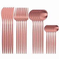 kitchen tableware rose gold cutlery set stainless steel cutlery set gold fork spoons knives western dinnerware set dropshipping