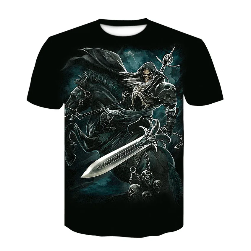 

Men/Women Horror Skull print streetwear Summer Casual 3D Printed oversized T Shirt 2021 Comfort Breathable T Shirt Tops S-6XL
