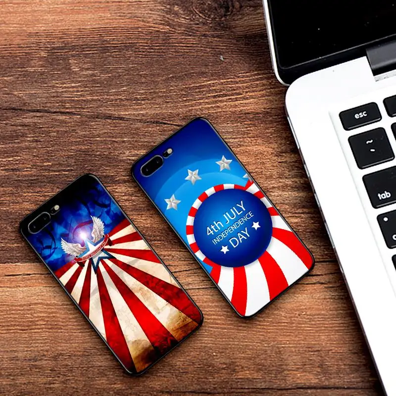 Американский счастливый день для iPhone X XR XS MAX Мягкая силиконовая задняя крышка Apple