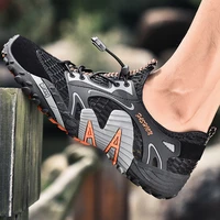explosive leather hiking shoes large size outdoor river upstream shoes mens mesh breathable hiking shoes 38 49