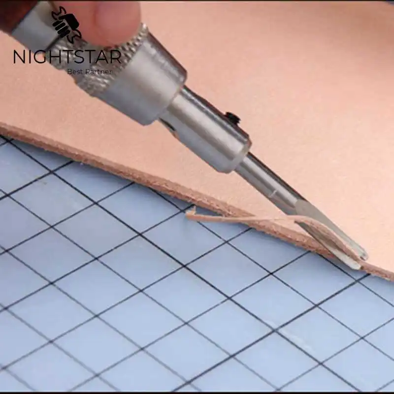 7 в 1 Pro Leather Craft Регулируемая строчка и Groover складка кожаный инструмент DIY практичный набор ручных инструментов