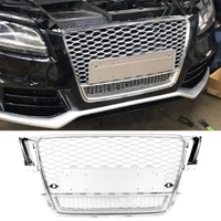 for audi a5 s5 b8 sline 2008 2011 car racing grill front bumper mesh honeycomb guard silver for quattro style not fit real rs5