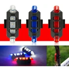 Велосипедный фсветильник, водонепроницаемый задний светодиодный фонарь, зарядка через USB, предупреПредупреждение сигнал о безопасности велосипеда, светильник ильник, задний фонарь