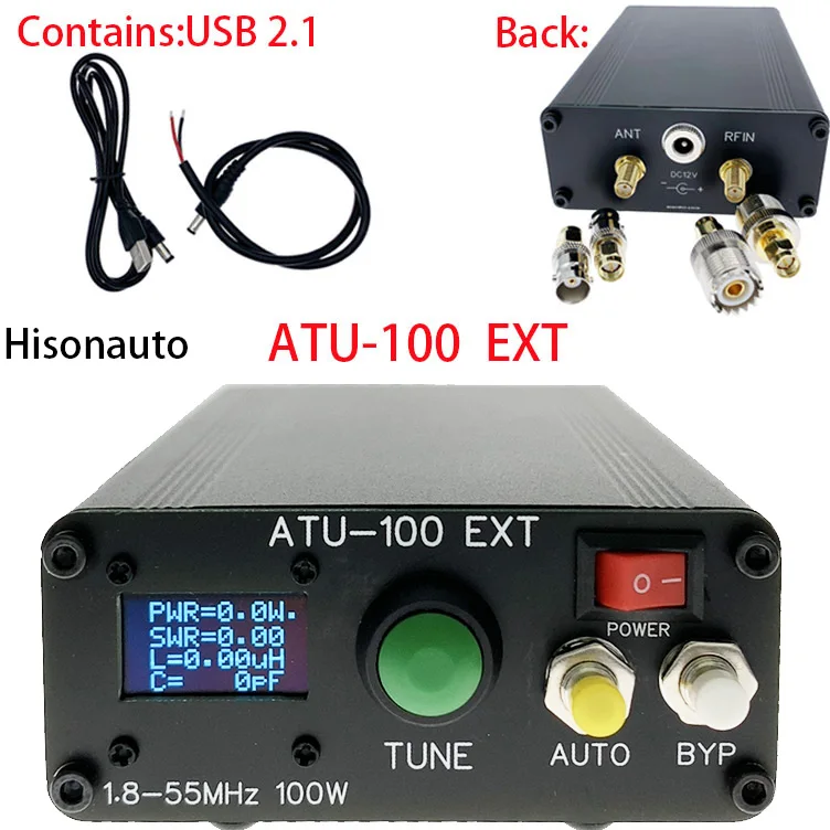 Hisonauto ATU 100 ATU100 автоматический тюнер антенны 7x7 100mini по N7DDC антенна
