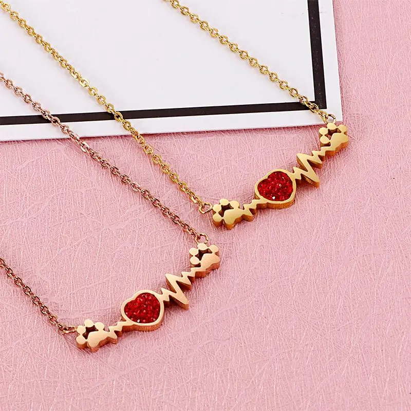 Новое поступление ожерелье-чокер из нержавеющей стали в виде кошачьей лапы