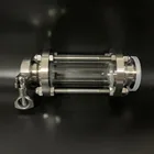 Диоптрий Sanitay с тройным зажимом Листок клевера, 2 дюйма, стеклянный, для трубы 50,5 мм, фитинг из нержавеющей стали 304, товар для домашнего пивоварения, производства молочной продукции, левая резьба