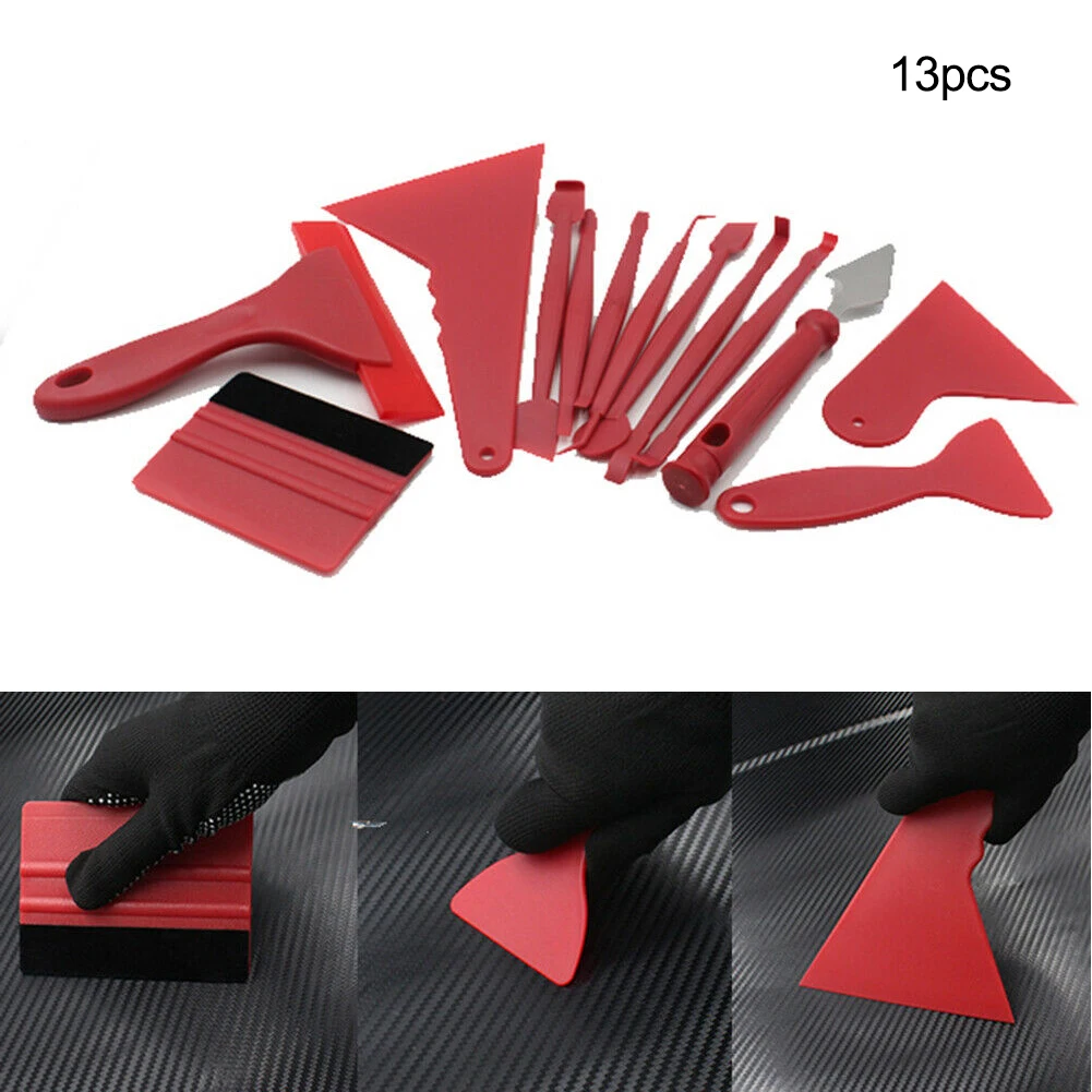 

13PCS Car Wrap Edge Film Tools Squeegee Scraper Set Kit Window Tint Glue Remover