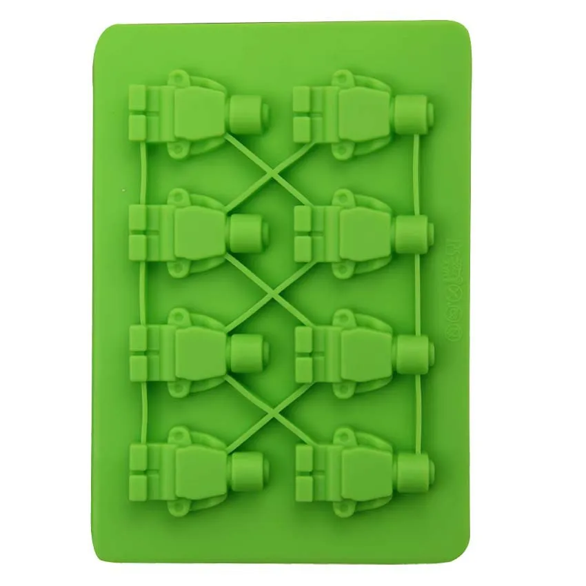Формы для торта Lego Робот строительные кирпичи силиконовый лоток льда конфеты