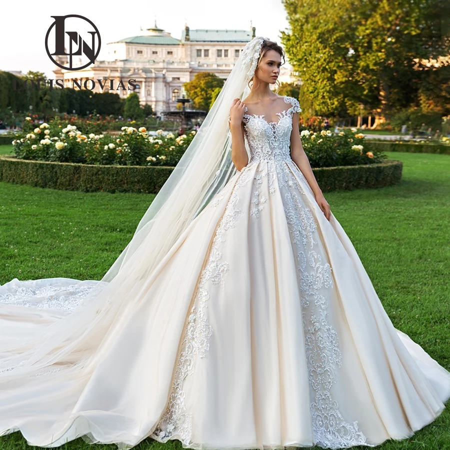 Бальное платье LOUIS NOVIAS свадебное реальные фотографии изысканное невесты с