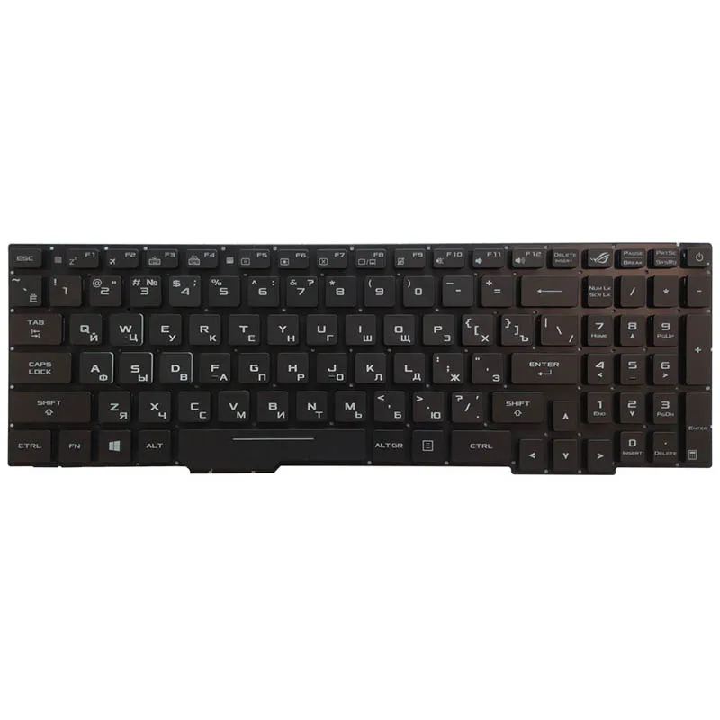 Русская клавиатура для ноутбука ASUS GL753 GL753V GL753VE GL753VD с подсветкой Красного/белого