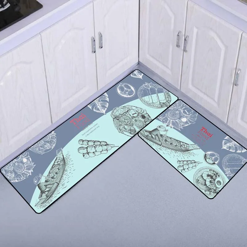 3D печатается анти-скольжения Ванная комната Водонепроницаемый коврик кухонный, маслоустойчивый ковры Крытый Спальня ковер при входе напольный коврик