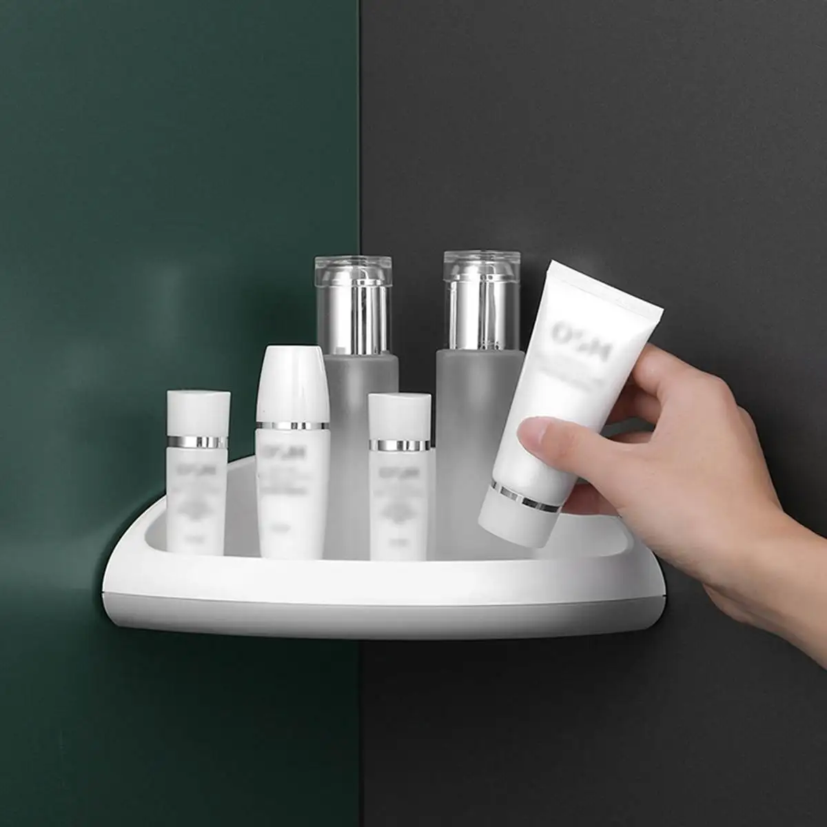 

Wall Mounted Bathroom Shelf Organizer Shower Storage Rack Triangular Corner Shelf Shampoo Cosmetic Holder For Bathroom Kitchen