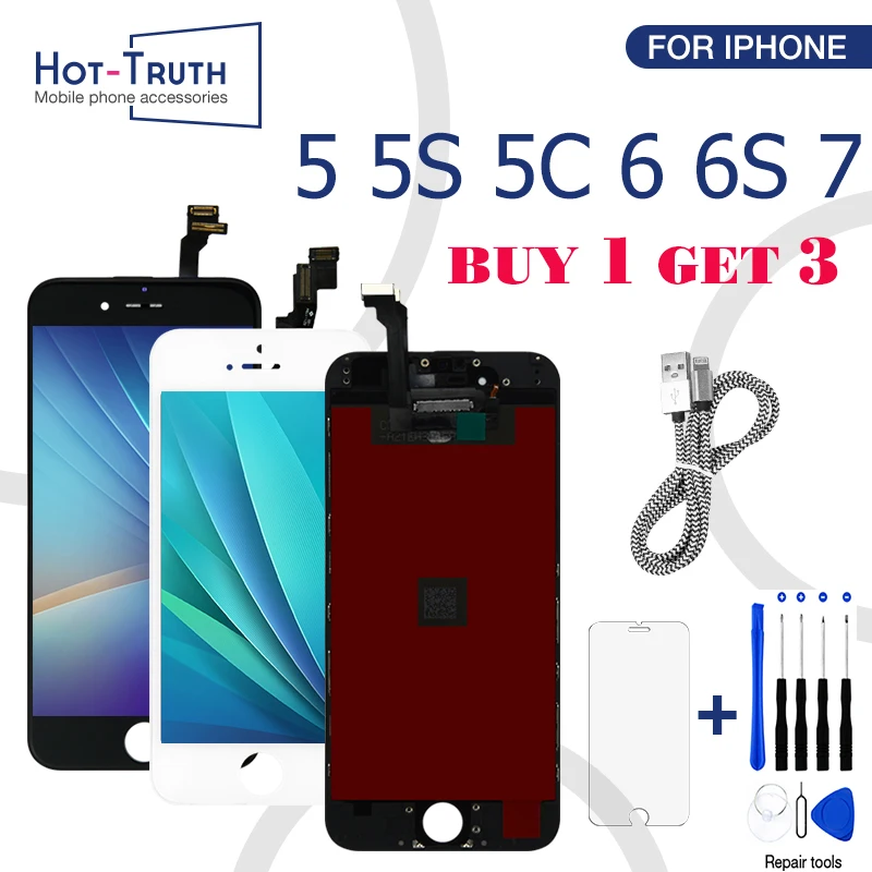 AAA+++ для iPhone 6 6S 7 ЖК-дисплей Pantalla для iPhone 5 5S 5C сенсорный экран в сборе дисплей Замена протестированный Tianma ЖК-дисплей