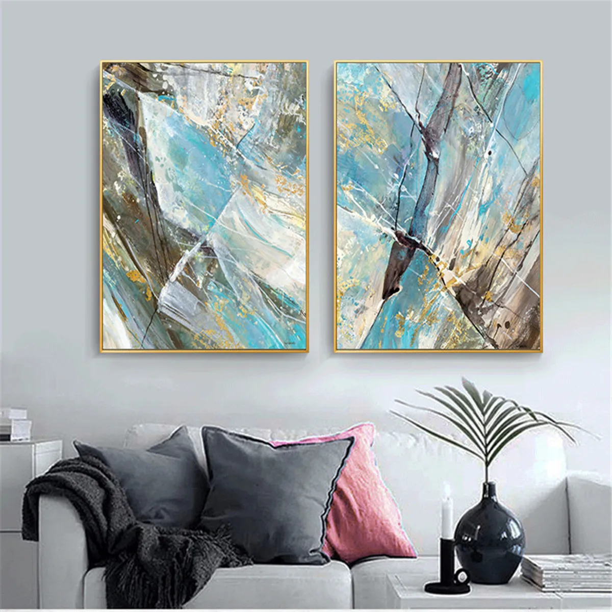 Триптих цветной код картина для украшения гостиной на стену постер холст печать