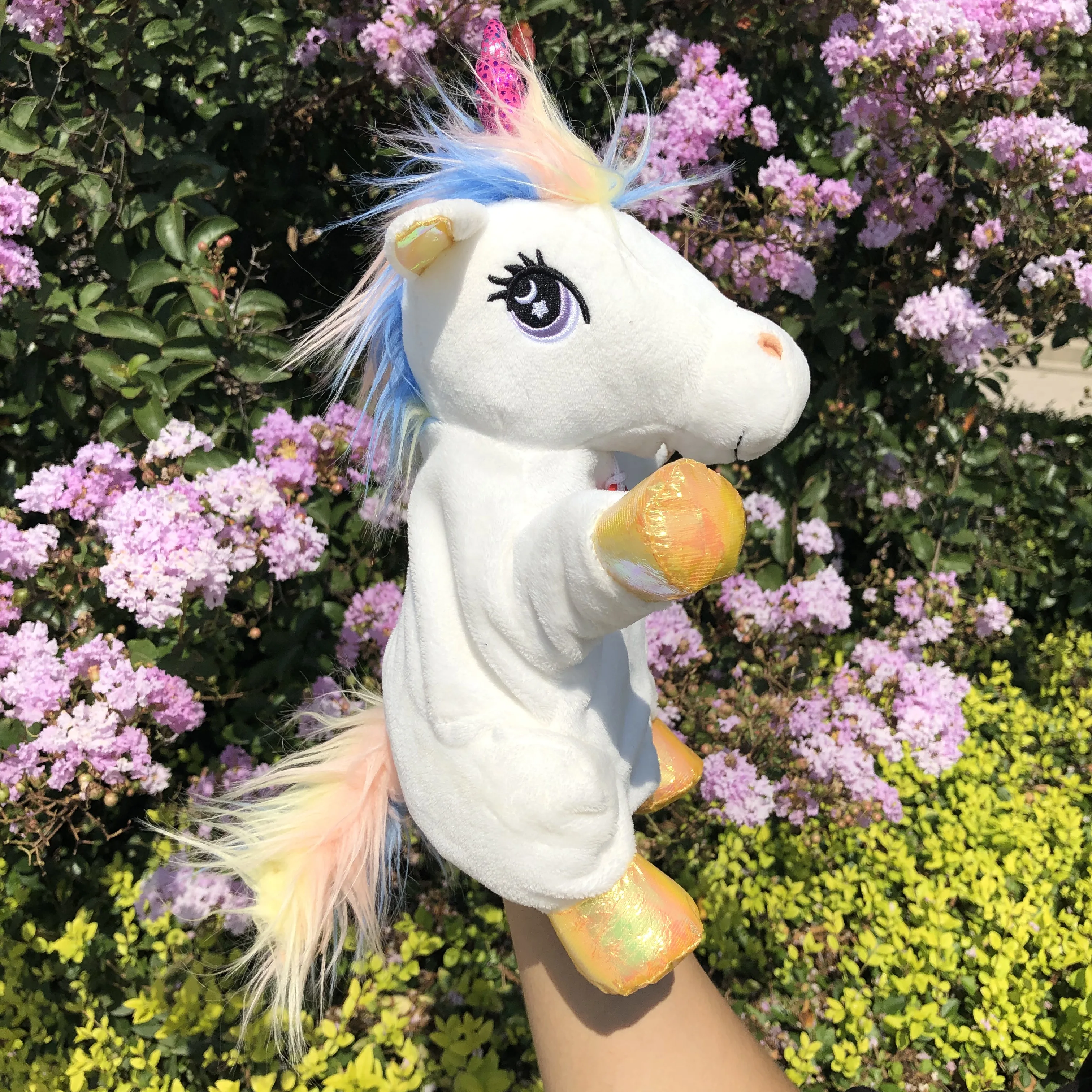 Милая плюшевая кукла-Единорог на руку кукла-лошадь игрушки для родителей и детей