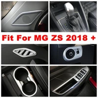 matte abs interior for mg zs 2018 2022 front triangle pillar a stereo speaker armrest window lift button panel cover trim