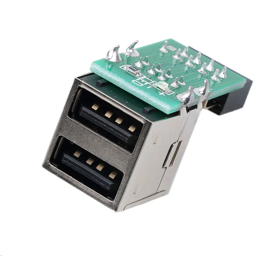 Мини Внутренний ПК USB 2 порта 0 9Pin гнездо в A адаптер конвертер Материнская плата PCB