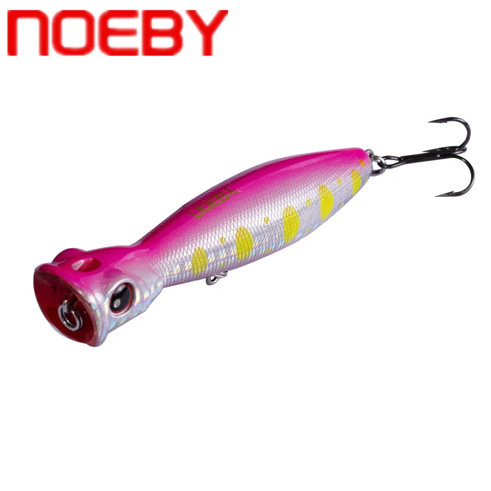 Приманка для рыбалки NOEBY Popper Bait 10 см 17 г Top Water Hard с тройными крючками VMC/BKK
