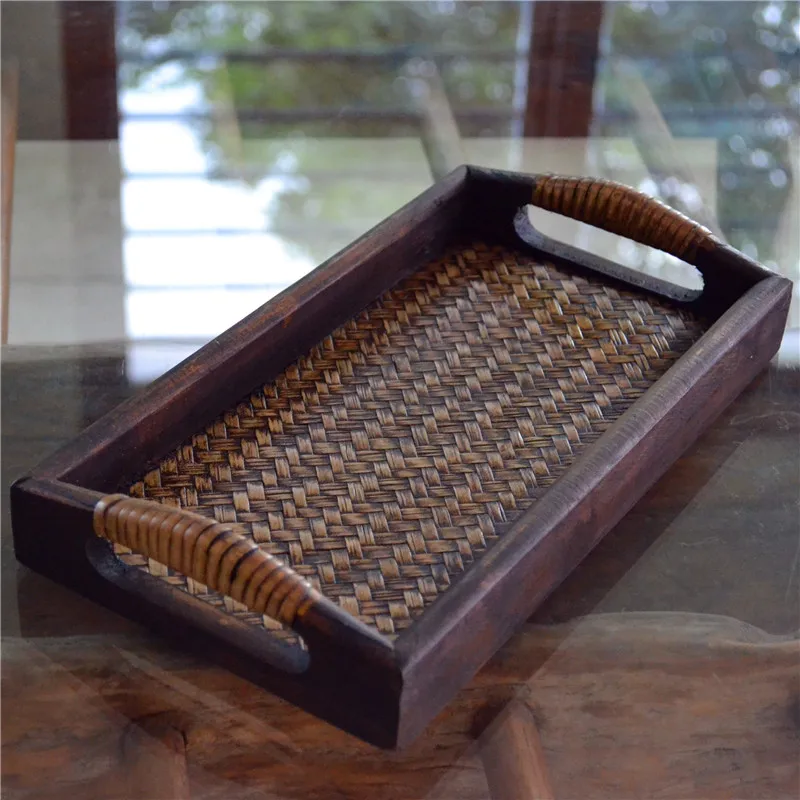 Новогодний деревянный чайный фруктовый спа поднос украшение для дома искусство