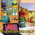 Чехол для планшета Apple IPad 9 10,2 дюйма 9 поколения 2021 кожаный складной защитный чехол с подставкой