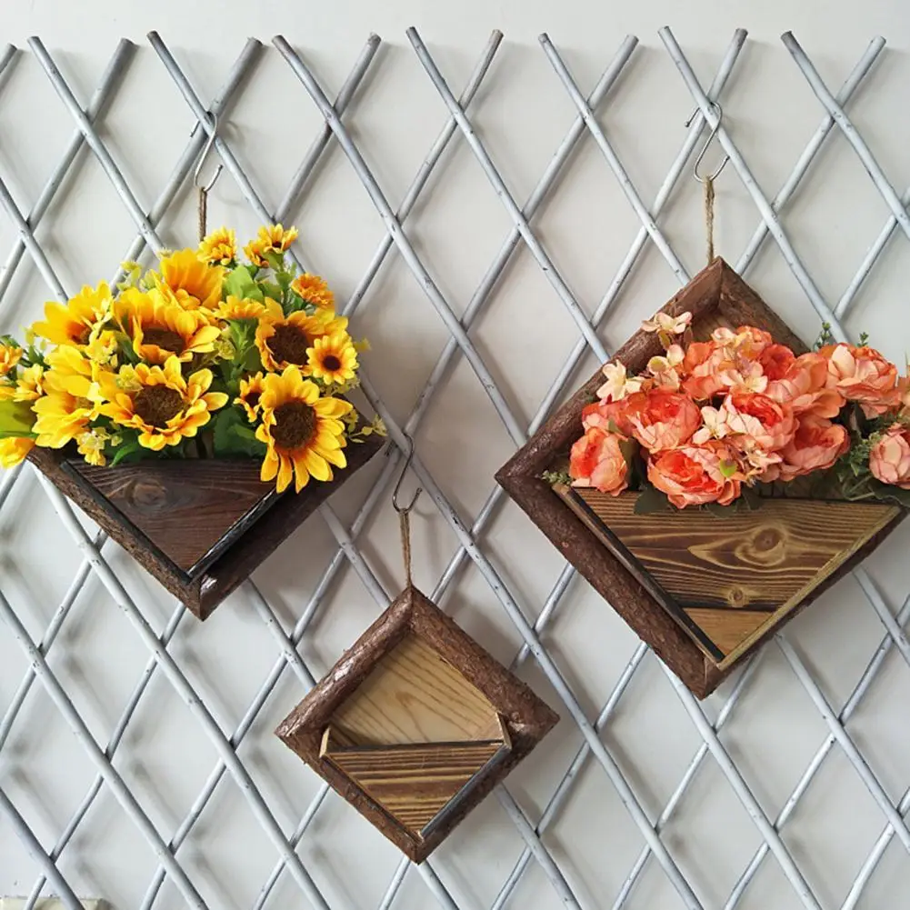 Plants Container Reusable Storage 3 Sizes Wall Mounted Hanging Planter for Hotel