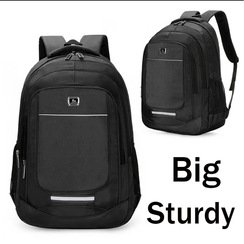 

Men Backpack School Bag for Teenage Boys Student High Schoolbag Backpack Large Capacity Nylon Black Bagpack Male 2022 New