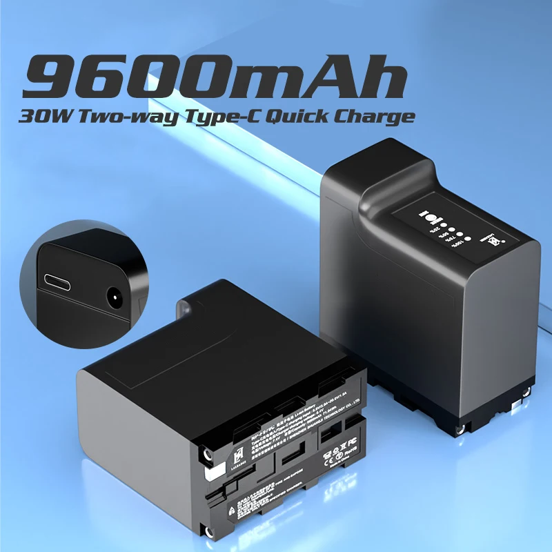 

Улучшенный аккумулятор NP-F970 с 30 Вт PD, светодиодный дисплей для быстрой двухсторонней зарядки Sony NP-F970 F960 F750 F550 и Sony Handycam