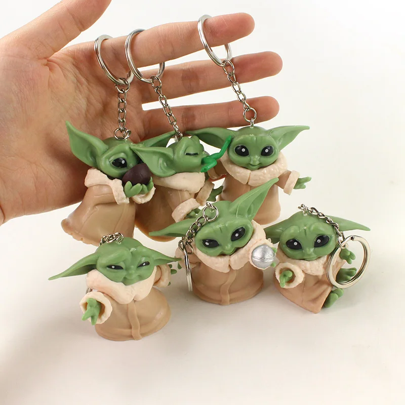 5-6 см 6 шт./лот Звездные войны Baby Yoda ПВХ экшн-фигурка игрушка брелки кулоны модели