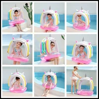 inflatable pool float circle princess horse baby swimming ring swimming float sun awning seat boat beach party pool toy thicken