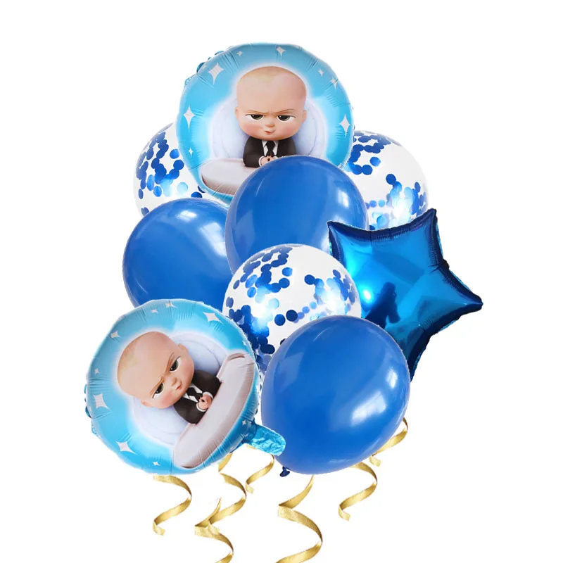 

1Set Boss Baby Balloon 32 inch Number Foil Balloons Baby Shower 1 2 3 4 5 6st Birthday Party Decoration Cartoon Helium Globos