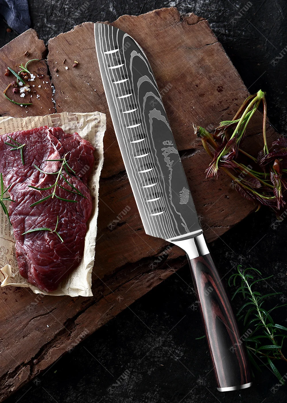 XITUO высокого качества нож шеф повара 7CR17 с высоким содержанием углерода