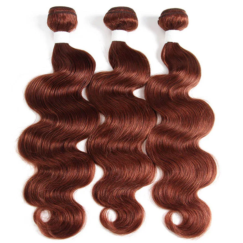 #33 99J/бордовый красный цвет человеческие волосы пряди 8-26 дюймов Euphoria бразильские Remy человеческие волосы плетение блонд 613 объемный волнистый уток - Цвет: #33