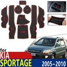 Противоскользящие резиновые чашки подушки Салонные подложки для KIA Sportage JE км MK2 2005 2006 2007 2008 2009 2010 аксессуары чехлы сидений автомобиля коврик для телефона