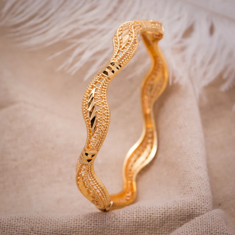 WANDO 1 шт./лот Дубай Свадебная вечеринка золотой цвет браслет и браслеты для женщин