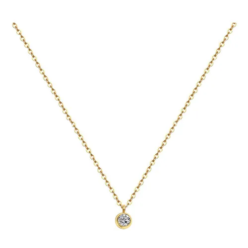 SG979-gold Нержавеющая сталь Кристалл Звезда и луна кулон ожерелье для женщин двойной слой кристаллов Пентакль Луна заявление ожерелье s - Окраска металла: SG979-gold