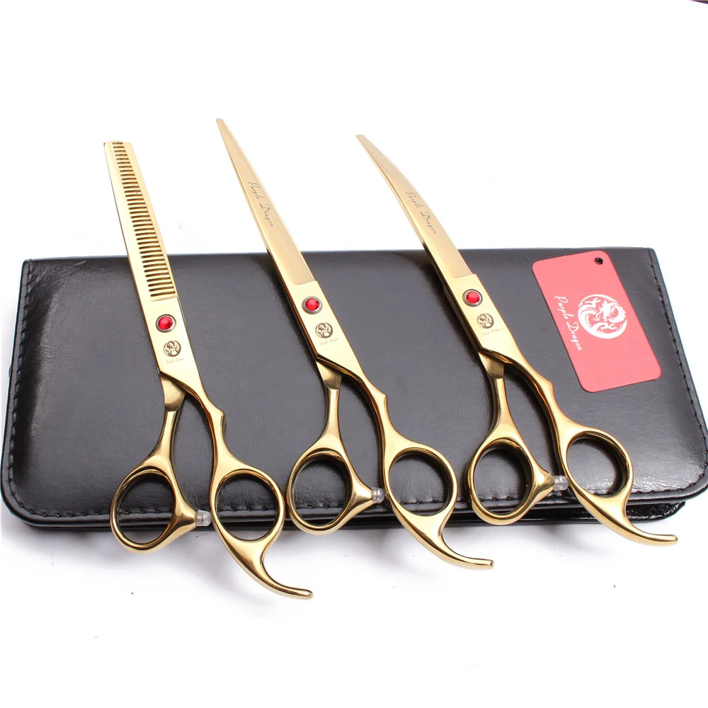 Профессиональные ножницы для домашних животных фиолетовый дракон 7 &quotJP