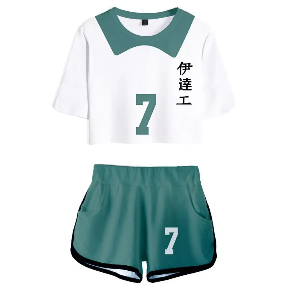 Haikyuu Cosplay Костюм высокого школьная униформа для девочек Джерси спортивная одежда