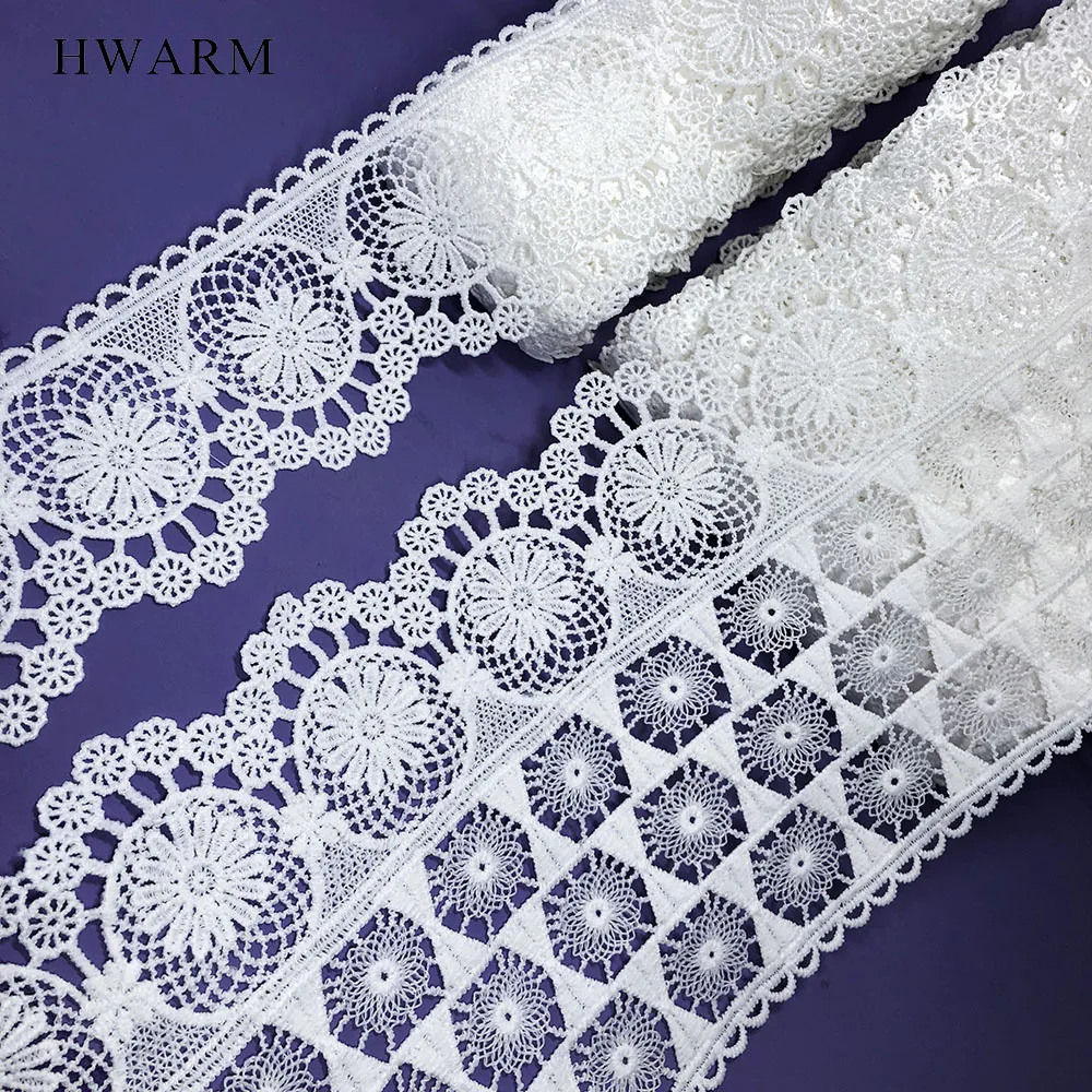 

Lace Combination High Quality Dress Sewing Trim Diy Milk Silk Embroidery Bar Code Hollowed Out Water Soluble Garment Accessories