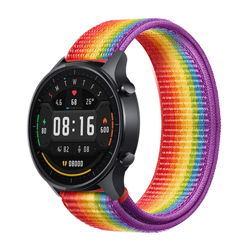 Ремешок нейлоновый для наручных часов Xiaomi Mi Watch Color/haylou ls02 сменный спортивный