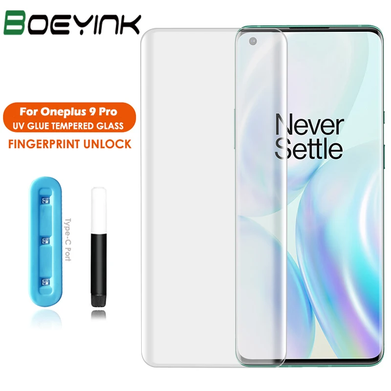 

Защитное стекло для OnePlus 9 Pro, закаленное стекло с жидкостью и полным клеем для OnePlus 8, 7T, 7 Pro, Oneplus9, защита для экрана