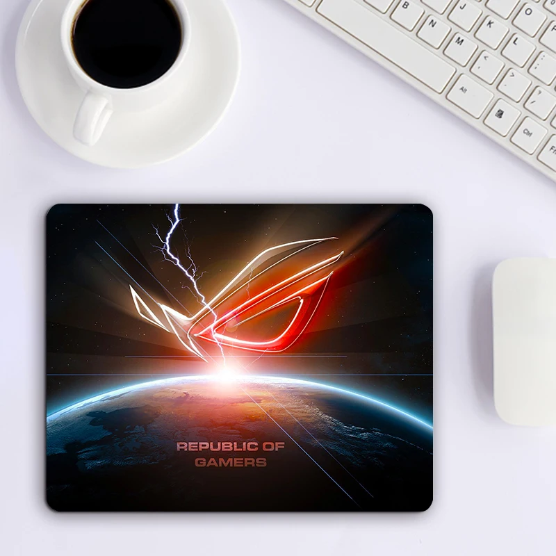 

Asus Rog Pc Gamer Complete Gaming Pad Mouse Pad on the Table Mousepad Kawaii Gaming Accessories Desk Mat Office Carpet Deskmat