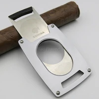 cohiba cigar gadgets super sharp cutter knife stainless steel double edged cigar scissors wholesale with cigar bag