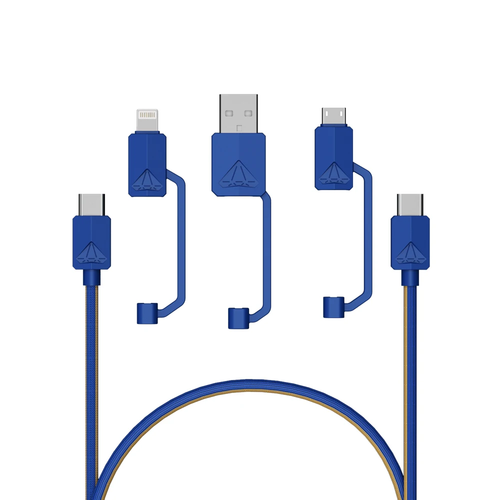 Usb-кабель для зарядки iPhone 7 8 Plus/USB кабель/Micro USB/type-C для iPhone X S Max зарядное устройство для samsung Xiaomi зарядное устройство провода - Цвет: PDC-3-BLUE