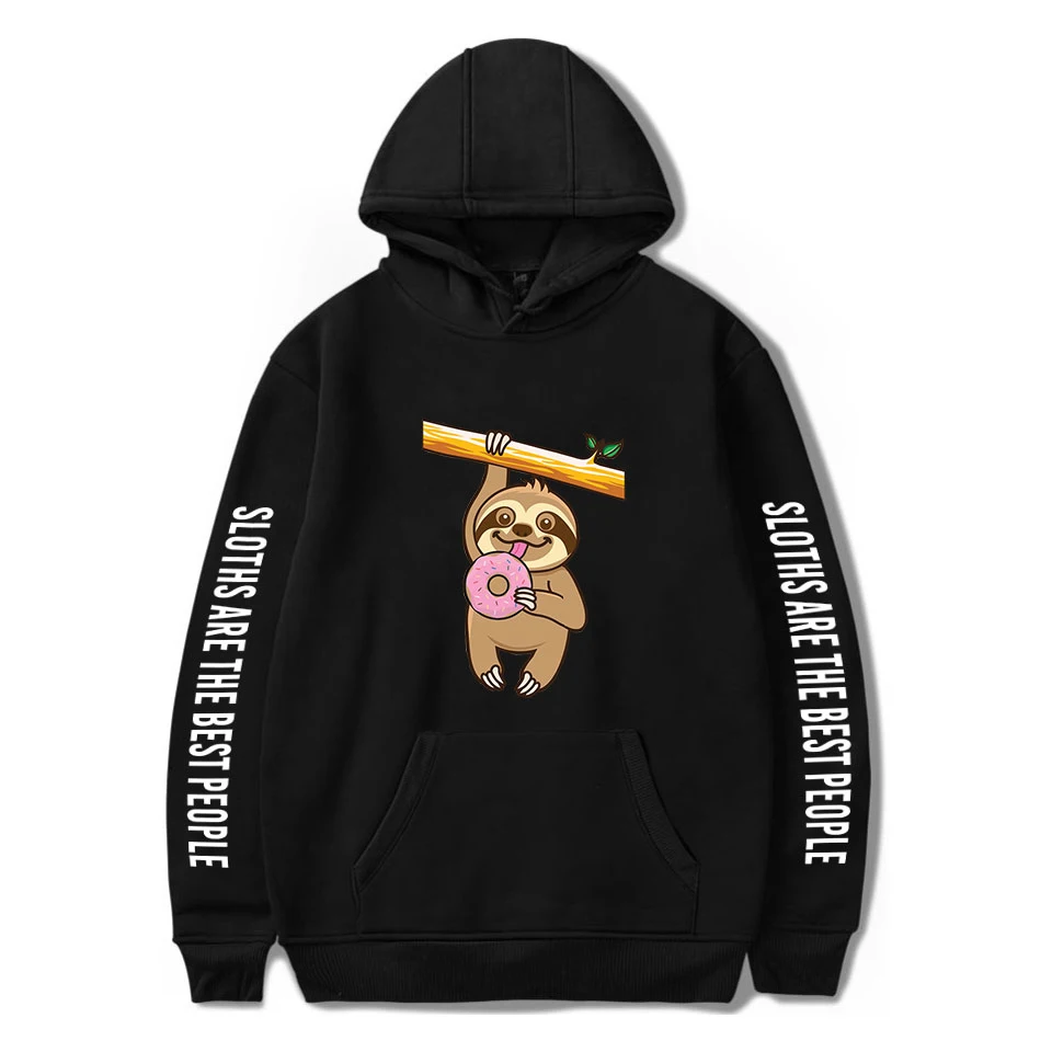 

Cute Sloth Hoodies Men Women Sweatshirts Hooded Harajuku Hip Hop Hoodie Fashion Tops Boys Girls Autumn Black Casual Pullovers