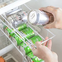 2021 hot sale can beer beverage soda dispenser retro kitchen roll paper accessory refrigerator layer double beer organizer
