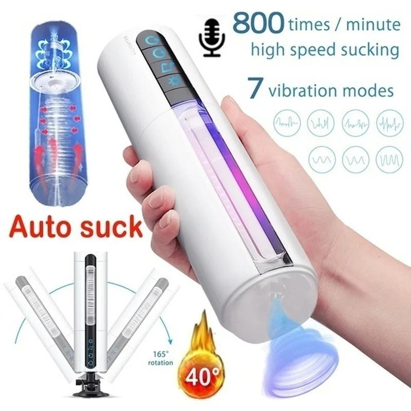 Real Pussy Sucking Vaginal Cup Auto Suck Vacuum Smart Heating Masturbator Air Pump Male Masturbator Sex Toys for Men Sextoy Shop