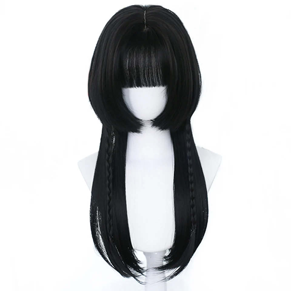 HOUYAN uzun düz saç sentetik peruk kadın pembe gümüş siyah Anime patlama parti peruk