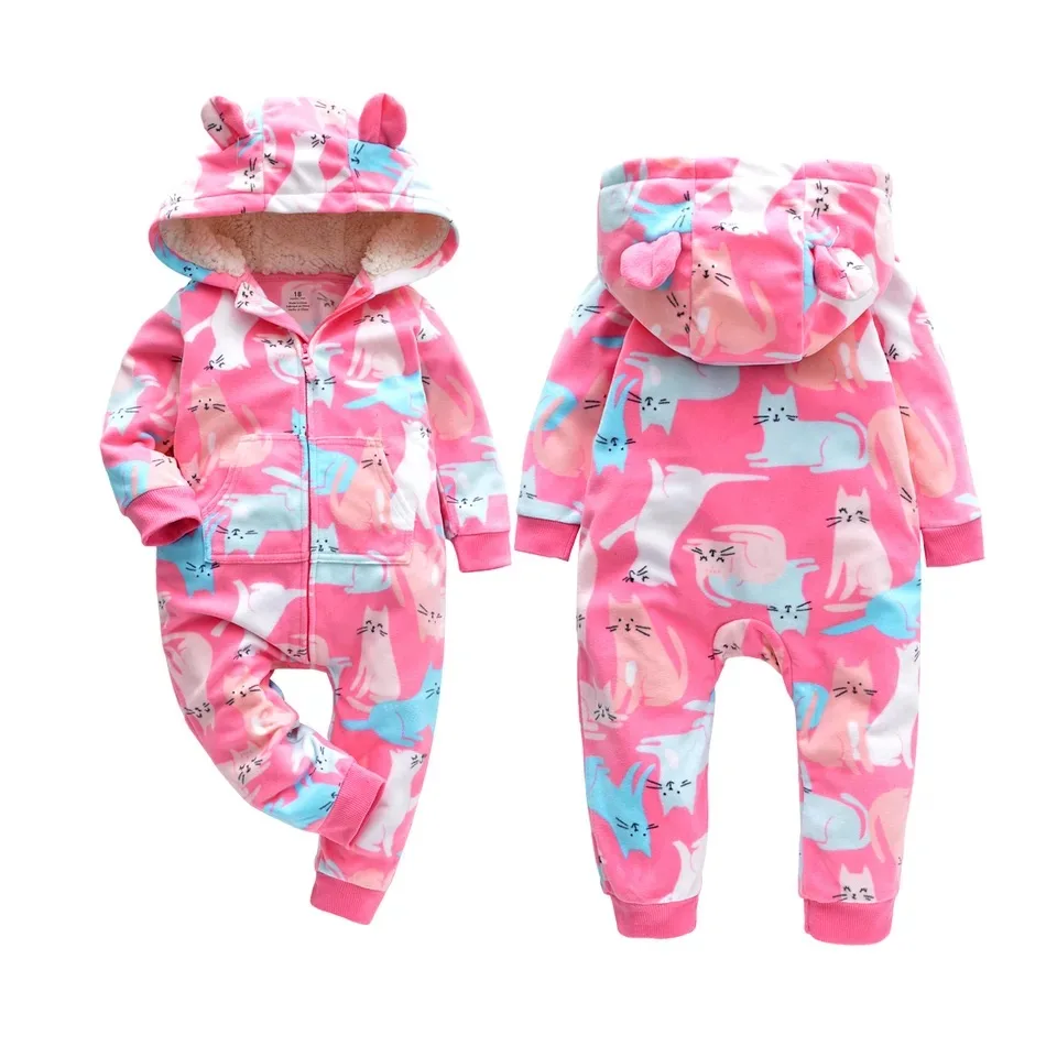 Детский комбинезон Зимняя одежда для мальчиков и девочек Комбинезон на молнии с