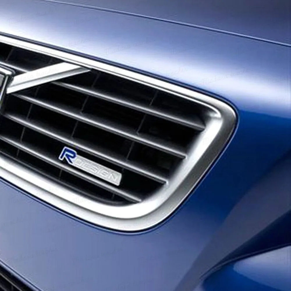 For Volvo car modified car 3D sticker Polestar logo front grille Trunk lid marked Zinc alloy Signage Refit Sweden flag rubber